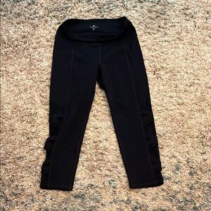 Athleta Black Leggings with fun side detail